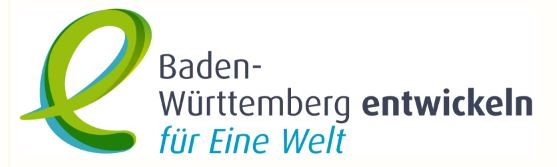 Logo des Promotor*innen-Programms; Aufschrift: "Baden-Württemberg entwickeln für Eine Welt"